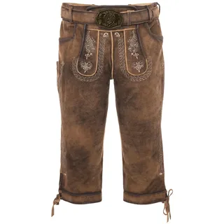 gwandler 1896 Lederhose MICHELBACH-gespeckt", - Dunkelbraun