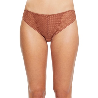 ESPRIT Damen Modern Lace Rcs Brz.brief Brazilian Slip, Cinnamon, 38 EU