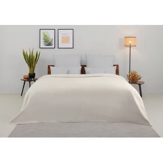 MY HOME Tagesdecke »Annika gesteppte Tagesdecke, aus 50% recyceltem Polyester« und 50% Baumwolle, ab Größe 140x210 cm, grau