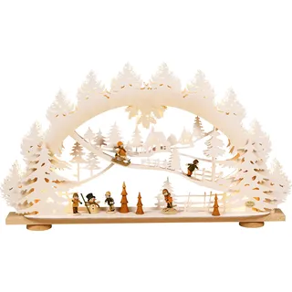 SAICO Original LED Schwibbogen »3D-Lichterbogen, Kinder im Schnee« Premium LED-Beleuchtung, warmweiß, BxHxT: 66x40x8,5 cm