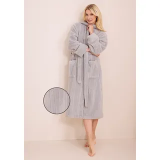 LeGer Home by Lena Gercke Bademantel Lovina Grau XS