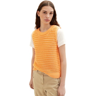 TOM TAILOR Damen 1035307 Pullunder, 29751 - Bright Mango Orange, XXL