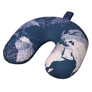 moses. Fernweh 2-in-1 Nackenhörnchen Worldwide, Kissen und Nackenrolle in einem für Reisen, Multifunktionales Reisekissen für unterwegs