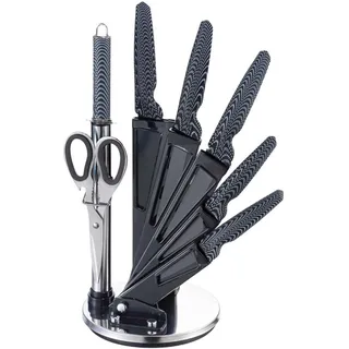 Michelino 8 teiliges Messer-Set mit Acryl Stand, carbon - Schwarz