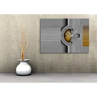 6101 Dixtime Designer Wanduhr, Wanduhren, Moderne Wohnraumuhr 70cm x 100cm - Schwarz, Weiß