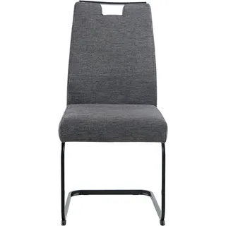 Hela Esszimmerstuhl Freischwinger Webstoff grau
