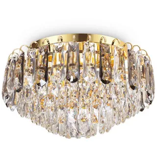 Ideal Lux Led-Deckenleuchte , Goldfarben , Metall, Glas , 26 cm , Lampen & Leuchten, LED Beleuchtung, LED-Deckenleuchten