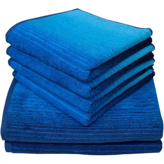 Dyckhoff Handtuchset mit Farbverlauf 6-tlg. blau
