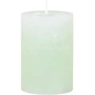 Chic Antique Macon rustikale Stumpenkerze Kerze Antik Altarkerzen 100% Paraffin Lange Brenndauer (Hellgrün, 10x7 cm)