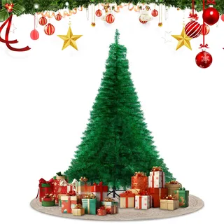 Likorlove Weihnachtsbaum 150cm PVC künstlich mit 300 Spitzen, Schnellaufbau Klappsystem, Schwer Entflammbar, Unechter Grün Tannenbaum inkl Christbaum Ständer