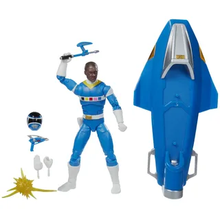 Power Rangers In Space Blauer Ranger & Galaxy Glider 15 cm große Premium Actionfigur