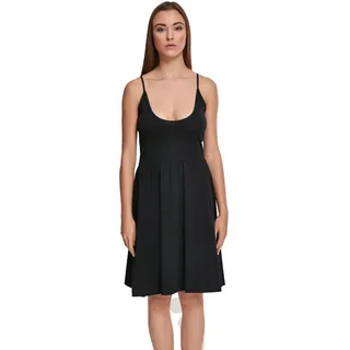 Urban Classics Damen Ladies Spaghetti Dress Kleid, per Pack Schwarz (Black 00007), 42 (Herstellergröße: XL)
