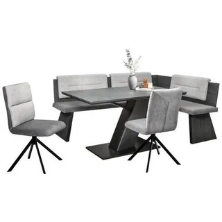 Cantus ECKBANKGRUPPE Grau, Schwarz, Hellgrau - 205x155 cm