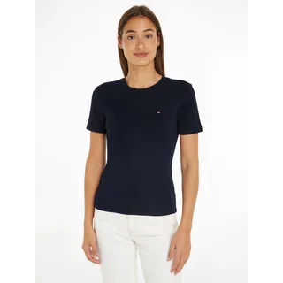 Tommy Hilfiger T-Shirt »SLIM Cody C-NK SS«, mit Logostickerei, blau