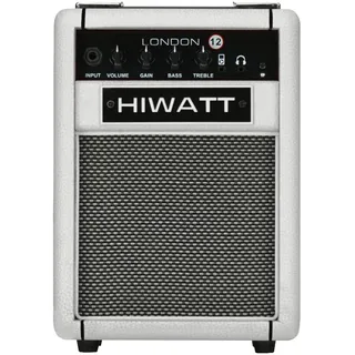 HIWATT - London 12 Gitarren-Combo-Verstärker 12 W, 1 Kanal, Bluetooth, 3,5-mm-Kopfhörerausgang, AUX-Eingang, Volume-, Gain-, Höhen- und Bassregler, Netzteil im Lieferumfang enthalten, Farbe Weiß