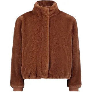Fellimitatjacke BETTY & CO "Kunstfell-Jacke mit Taschen", Damen, Gr. 44, braun, Obermaterial: 100% Polyester PES., Jacken Fellimitatjacke