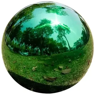 Abaodam Edelstahl Gazing Ball Gartenkugel Polierte Spiegelkugel Farbige Reflektierende Dekokugel Für Garten Terrasse Und Wohnraum Stabile Reflektierende Kugel Für Outdoor-Dekoration