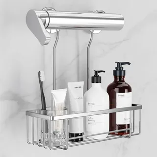 pickpiff Duschablage Ohne Bohren 28x10,5x7,5cm Duschregal Zum Hängen Shampoo Halterung Dusche Duschkorb Zum Hängen Duschhalterung Shower Organizer für Badezimmer Aufhängen,SS304 Edelstahl