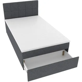 Boxxx Boxbett , Blau , Kunststoff , H3 , Höhe ca. 19 cm , 120x200 cm , Topper durchgehend, Matratze durchgehend , Schlafzimmer, Betten, Boxspringbetten