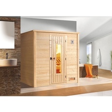 Bild von Premium Massivholzsauna Bergen 2 Sparset 7,5 kW OS inkl. Steuerung