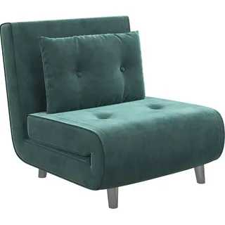 Homcom Schlafsessel Klappsessel mit Bettfunktion Einzelsofa mit Kissen Samtoptik