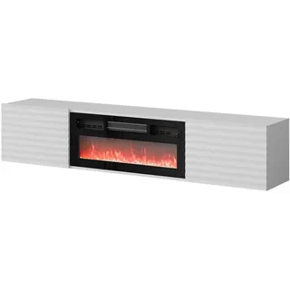 Mirjan24 Tula TV-Lowboard 183x37x35 cm Weiß Holzwerkstoff