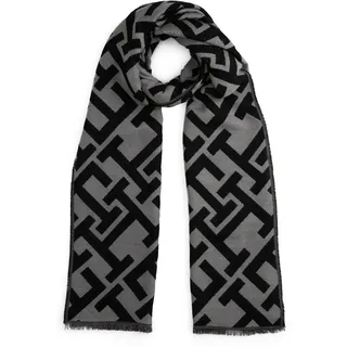 Tommy Hilfiger Schal »TH MONOGRAM HEAVY« mit kleinen Franzen an den Enden