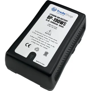 Trade-Shop Li-Ion Akku V-Mount 14,4V 13400mAh 190Wh mit D-Tap USB Ausgang für Sony DSR-250P DSR-600P DSR-650P DSR-652P HDW-800P PDW-850 / Camcorder