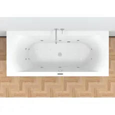 RIHO Lima Easypool 3.1 Rechteck-Badewanne, Touchbedienung, Einbau, 2-Sitzer, weiß, B05, Ausführung: 190x90x49cm, Nutzinhalt: 240 Liter