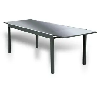 Home Deluxe Gartentisch SOL ausziehbar 180-240 x 90 x 75 cm Grau