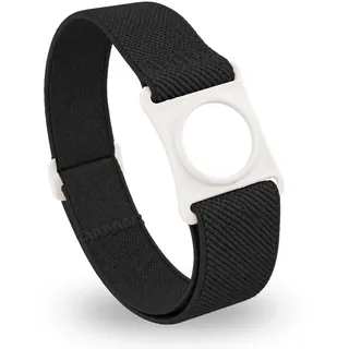 Diasticker® | Freestyle Libre 3 - Fixierband | Flexibel - Wasserfest - Starker Halt | Sensor-Schutz, Fixierung für Freestyle Libre Sensor | Halter: Weiß (Medium: 25-35 cm, Schwarz)