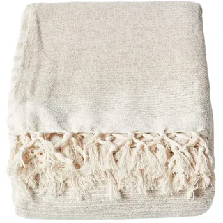 Homescapes Wohndecke Chenille 150/200 cm, 100% Baumwolle gestreift , Textil , Gestreift , Rechteckig , 150x200 cm , Oeko-Tex® , Heimtextilien, Bettwäsche & Leintücher, Tagesdecken