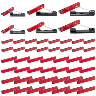 PandaHall 150 Stück Selbstklebende Sicherheitsnadelleisten 3 Größen Abzeichen Pin Rückseiten Schwarz Selbstklebende Sicherheitsnadeln Rückseite Brosche Abzeichen Bar Pins Für Namensschilder ID