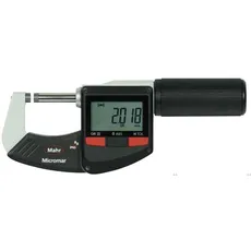 Mahr Federal 4157021 Digitales Mikrometer, LCD-Bildschirm und In/mm-Einheiten, Schwarz/Rot