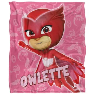 Pj Masks Owlette Character Superweiche Kuscheldecke mit seidigem Griff – 91 x 147 cm