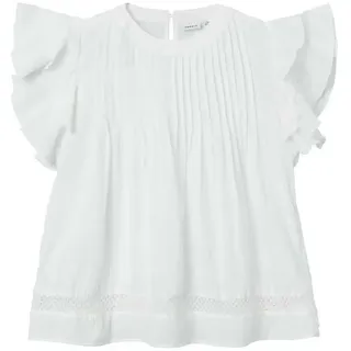 Name It Faride Kurzarm-bluse - Bright White - 7-8 Jahre
