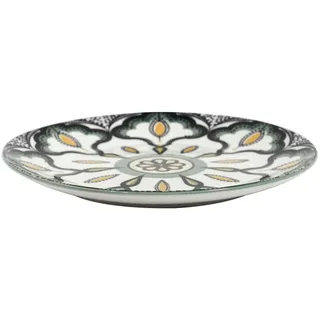 HOME DECO FACTORY, KA5581, Green Mandala Plate D19 cm - Artistic Design, Vibrant Color, ideal for All Occasions, Durable Materials, Perfect to Beautify Your Table - Green D19 cm