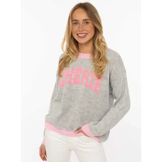 Zwillingsherz Strickpullover Silber 56