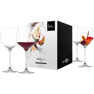 Eisch Burgunderglas groß 4er Set Superior Sensis plus, Rotweinglas, Kristallglas, 680 ml, 25006011 - Transparent