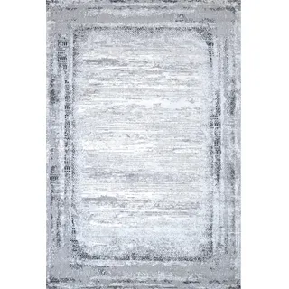 Webteppich , Hellgrau , Textil , Vintage , rechteckig , 80x150 cm , Oeko-Tex® Standard 100 , pflegeleicht , Teppiche und Böden, Teppiche, Webteppiche