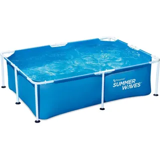 Summer Waves Pool Aufstellpool 260x160x66 cm Familienbad blau