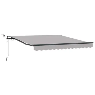 vidaXL Markisenstoff mit Hellgrau 300 x 250 cm Polyester - Hellgrau
