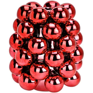 Vase , Rot , Keramik , 14.0x17.0x14.0 cm , Dekoration, Vasen, Keramikvasen