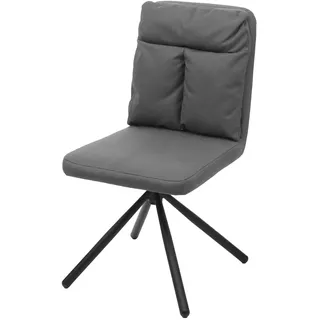 Mendler Esszimmerstuhl HWC-G58 Stoff grau