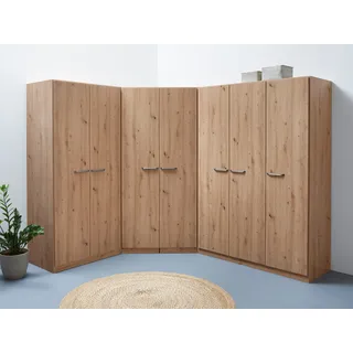 rauch Schrank-Set "Kleiderschrank Schrank Garderobe Wäscheschrank VANDOR" Set, eiche artisan