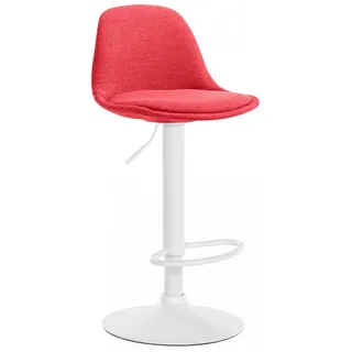CLP Barhocker Stoff rot , Textil , 39x82x43 cm , Esszimmer, Barmöbel, Barhocker