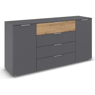 Rauch Kombikommode 160 x 81 x 42 cm graumetallic / eiche artisan