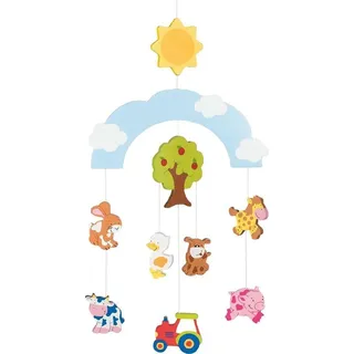 GoKi Mobile Bauernhof: 20 x 55 cm, Holz, 10 Teile