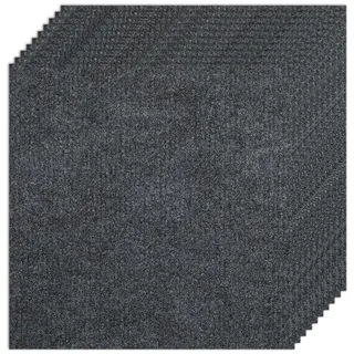 CREATCABIN 10 Stück Teppichfliesen Abziehen Aufkleben 12"x12"quadratische Teppichbodenfliesen rutschfeste Weich Gepolsterte Teppichfliesen Selbsthaftende Bodenmatte Für Wohnzimmer Schlafzimmer