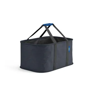 Joseph Joseph Hold-All faltbarer 35L Wäschekorb, Feuchtigkeitsabweisend, Strapazierfähig, Schwarz/Dunkelblau